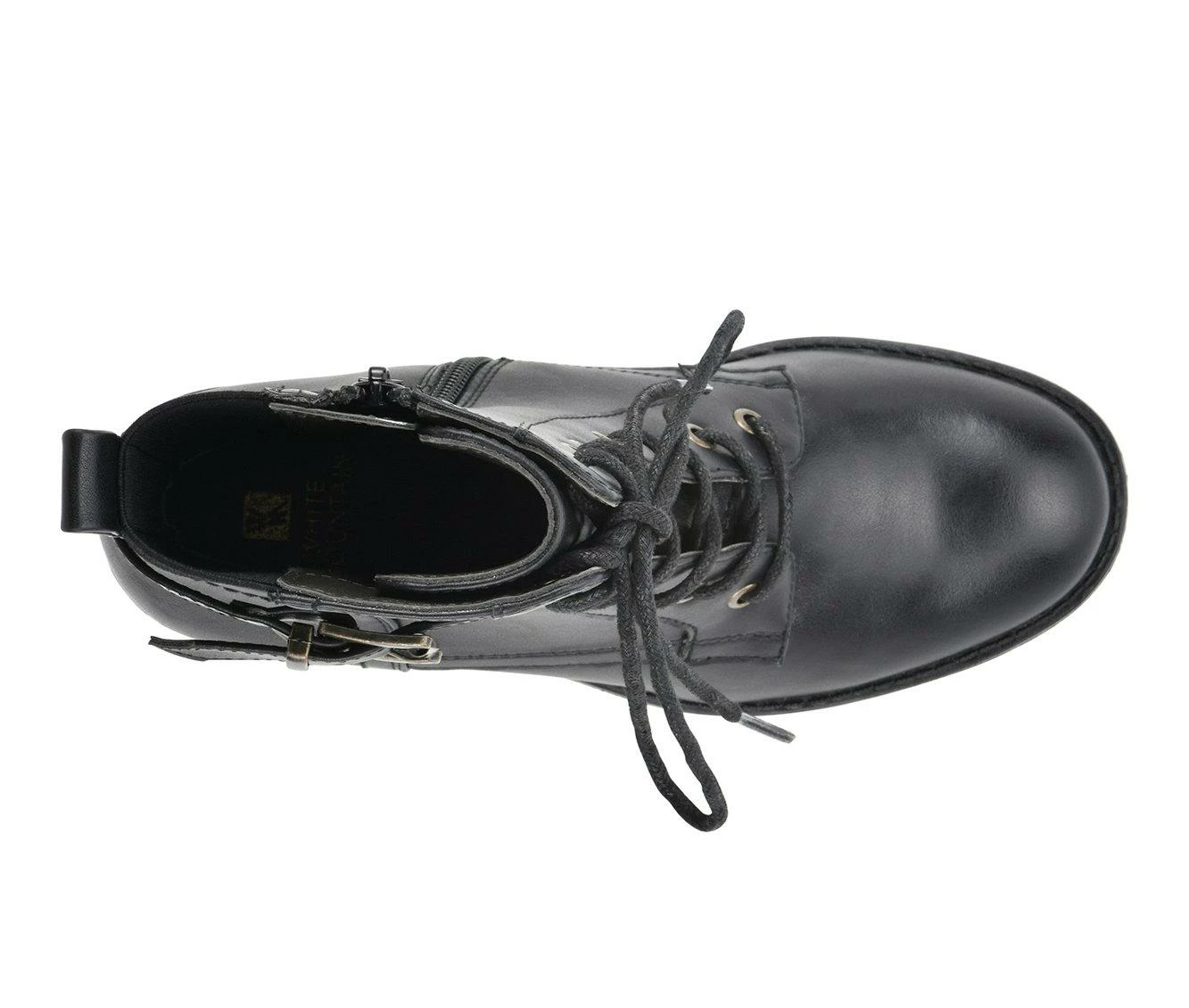 Wholesale ⌛ Women's White Mountain Bradley Lace Up Heeled Booties Black ⌛ 6 Wholesale ⌛ Women's White Mountain Bradley Lace Up Heeled Booties Black ⌛ - Image 6