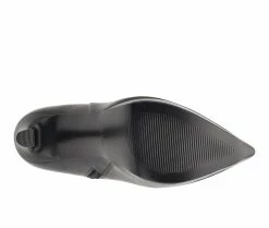 Discount 🔔 Women's Nine West Loraa Heeled Platform Booties Black Leather 🎉 -Journee shop 5 385