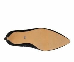 Promo 😉 Women's XOXO Tylie Stiletto Booties Black Micro 👏 -Journee shop 5 447