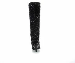 Outlet 😀 Women's Impo Namora Sequin Knee High 🥾 Boots Black 🛒 -Journee shop 5 47
