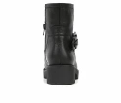 Outlet 🔥 Women's Zodiac Miller Moto Booties Black Leather 🔔 -Journee shop 5 470