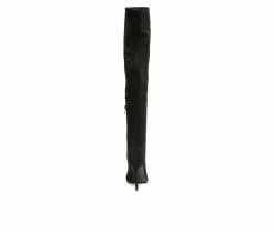 New 🔔 Women's London Rag Madman Knee High Stiletto 🥾 Boots Black 😀 -Journee shop 5 529