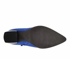 Budget 💯 Women's Nine West Birds Heeled Booties Blue Suede 🤩 -Journee shop 5 530