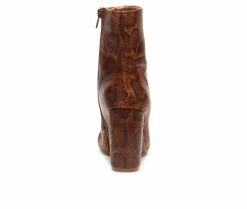 Coupon 👍 Women's Coconuts By Matisse Carrie Booties Tan Snake 🎉 -Journee shop 5 804