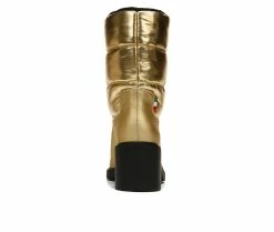 Budget 👍 Women's Franco Sarto Snow Heeled Booties Gold 👍 -Journee shop 5 854
